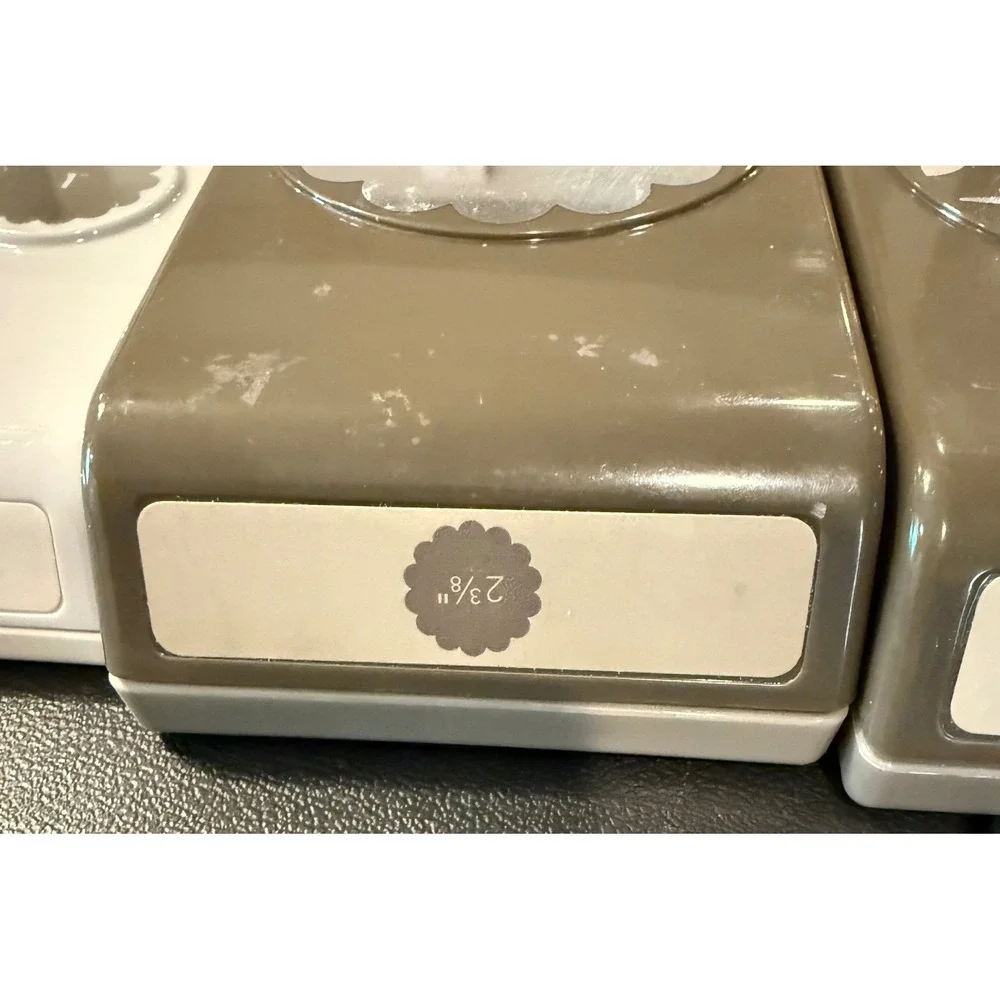 Stampin Up EK Success Mixed Paper Punch Set Gray Scallop Bird Branch Lot Of 3